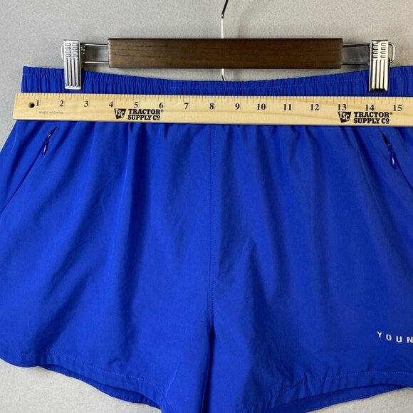 YoungLA W 153 Swift Shorts Womens Size Large Royal‎ Blue W153 Waist 32 Inseam 4" - Picture 3 of 12